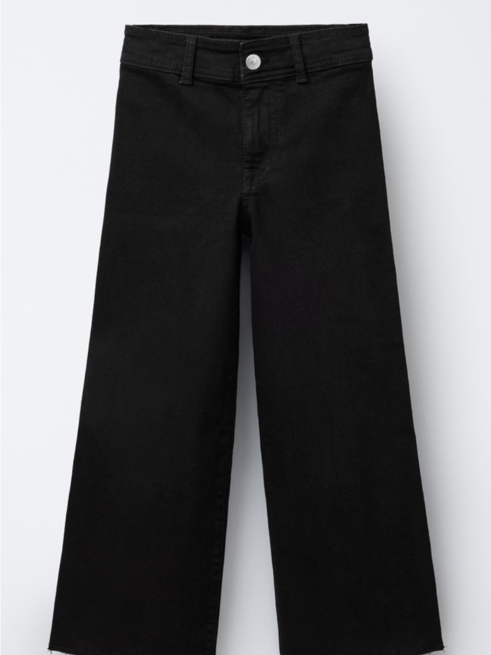Zara Black Wide-Leg High-Rise Jeans